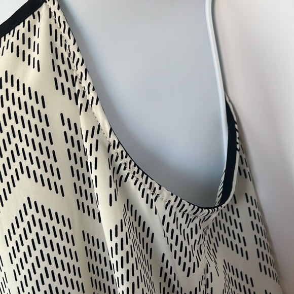 Charming Charlie Medium Cream/Black Spaghetti Strap Sheer Blouse - Picture 9 of 12